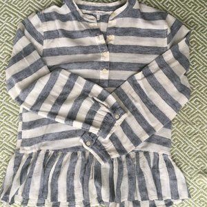 Lucky Brand Striped Peplum Blouse
